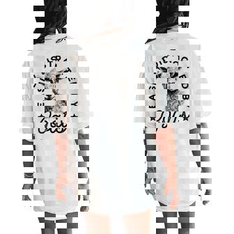 Easily Distracted By Goats Vintage Farm Women's Oversized Comfort T-Shirt Back Print - Monsterry