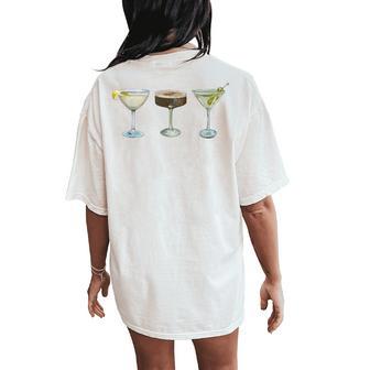 Espresso Martini Trifecta Graphic For Girl Women Women's Oversized Comfort T-Shirt Back Print - Thegiftio UK