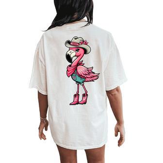 Flamingo Cute Flamingo Tropical Birds Women's Oversized Comfort T-Shirt Back Print - Thegiftio UK