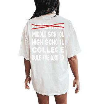 6Th Grade Graduation Hilarious Middle School Memories Women's Oversized Comfort T-Shirt Back Print - Monsterry