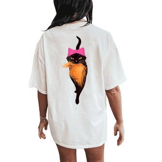 Childless Cat Lady And Cat Guy Women's Oversized Comfort T-Shirt Back Print - Thegiftio UK