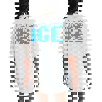 Fire And Ice Costume Halloween Family Matching Women Women's Oversized Comfort T-Shirt Back Print | Mazezy