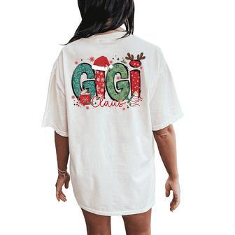 Gigi Claus Christmas Pajama Santa Claus Family Matching Women's Oversized Comfort T-Shirt Back Print - Thegiftio UK
