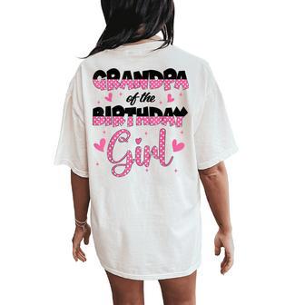 Grandpa Of The Birthday Girl Family Matching Party Women's Oversized Comfort T-Shirt Back Print - Thegiftio UK