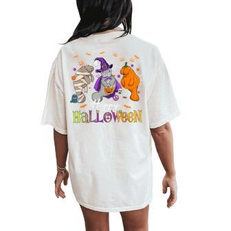 Happy Halloween Kid Boy Girl Mana Witch Mummy Pumpkin Women's Oversized Comfort T-Shirt Back Print - Seseable