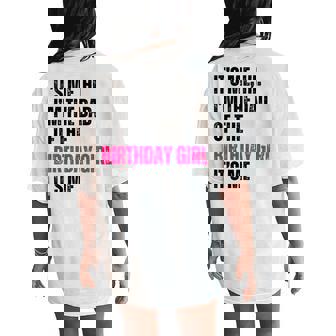 It's Me Hi I'm The Dad Of The Birthday Girl It's Me Party Women's Oversized Comfort T-Shirt Back Print - Thegiftio UK