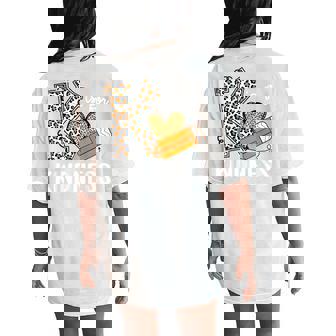 K Is For Kindness Orange Anti Bullying Unity Day Teacher Kid Women's Oversized Comfort T-Shirt Back Print - Monsterry