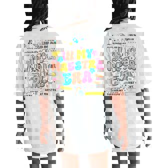 In My Maestra Era Spanish Mexican Teacher Back To School Women's Oversized Comfort T-Shirt Back Print - Thegiftio