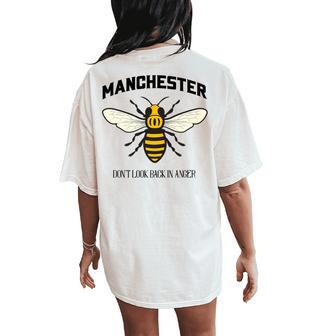 Manchester Worker Bee Don't Look Back In Anger Women's Oversized Comfort T-Shirt Back Print - Monsterry