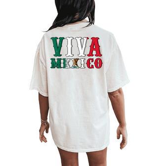 Mexican Flag Viva Mexico- Independence Day Men Women's Oversized Comfort T-Shirt Back Print - Thegiftio UK
