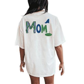 Mom Of The Birthday Boy Hole In One Golf Sport Matching Women's Oversized Comfort T-Shirt Back Print - Thegiftio UK