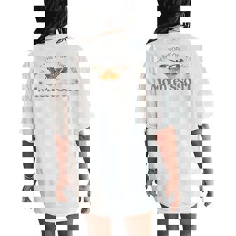 Montessori Teacher Play Is The Work Of The Child School Women's Oversized Comfort T-Shirt Back Print - Seseable