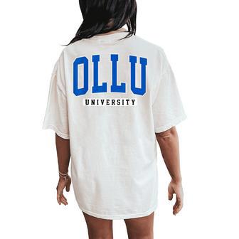Ollu Our Lady Of The Lake Arch Vintage University Women Women's Oversized Comfort T-Shirt Back Print - Thegiftio UK