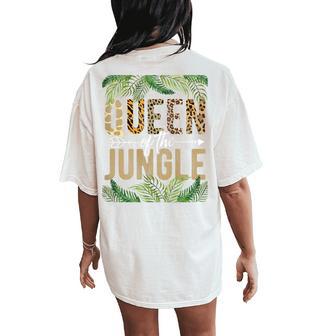 Queen Of The Jungle Queen Jungle Safari Wildlife Animals Women's Oversized Comfort T-Shirt Back Print - Thegiftio UK