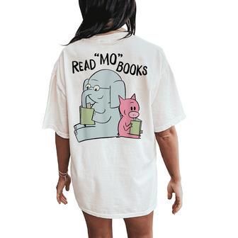 Read Mo Book Cute School Teacher Librarian Book Lover Women's Oversized Comfort T-Shirt Back Print - Thegiftio UK