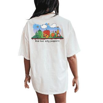 Red Hot Silly Peppers For Women Women's Oversized Comfort T-Shirt Back Print - Thegiftio UK