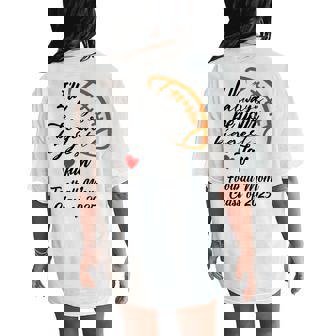 Senior Football Mom Class Of 2025 Graduation Graduate Women's Oversized Comfort T-Shirt Back Print | Seseable UK