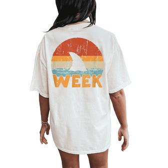 Shark Retro Vintage Kings Ocean Summer Week 2024 Women's Oversized Comfort T-Shirt Back Print - Monsterry UK