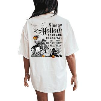 Sleepy Hollow Retro Vintage Headless Horseman Halloween Women's Oversized Comfort T-Shirt Back Print - Thegiftio UK