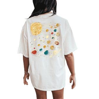 Solar System Planets Girls Boys Astronomy Space Women's Oversized Comfort T-Shirt Back Print - Thegiftio UK