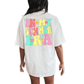 In My Summer Era Groovy Summer Break Vacation Women's Oversized Comfort T-Shirt Back Print - Thegiftio UK