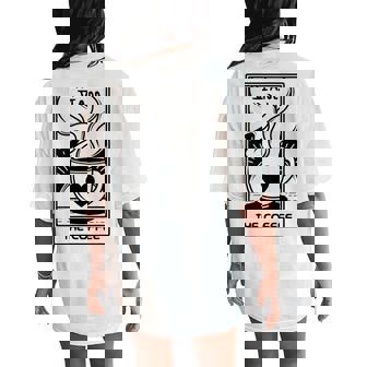 Tarot Card The Coffee Snob Coffee Jitters Fortune Teller Women's Oversized Comfort T-Shirt Back Print - Monsterry