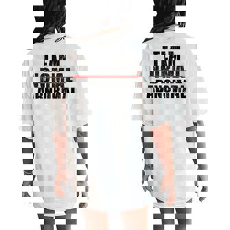 Team Normal Abnormal Sarcastic Retro Women's Oversized Comfort T-Shirt Back Print - Monsterry