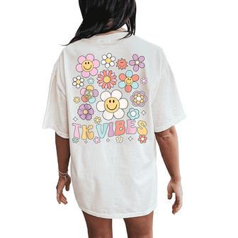 Tk Vibes Back To School Tk Girl Kid Tk Team Tk Teacher Women Women's Oversized Comfort T-Shirt Back Print - Thegiftio UK