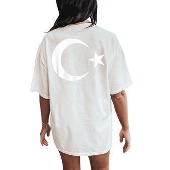 Turkey Flag Red Turkish Girl Boys Fan Football Soccer Women's Oversized Comfort T-Shirt Back Print - Thegiftio UK