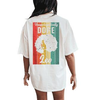 Unapologetically Dope Leo Melanin Horoscope Women's Oversized Comfort T-Shirt Back Print - Thegiftio UK