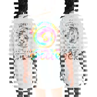 Never Underestimate A Girl Who Plays Soccer Cute Soccer Girl Women's Oversized Comfort T-Shirt Back Print | Seseable UK