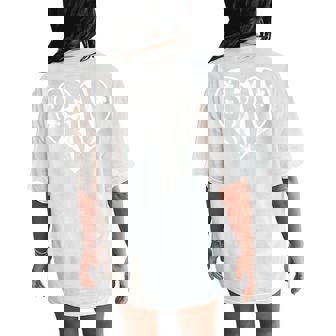 Unity Day Orange Heart Anti Bullying Kindness Teacher Women's Oversized Comfort T-Shirt Back Print - Monsterry