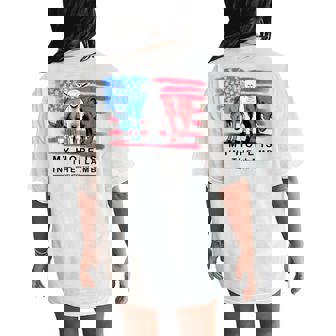 Vintage My Hope Is In The Lamb Christian God Jesus Usa Flag Women's Oversized Comfort T-Shirt Back Print | Mazezy
