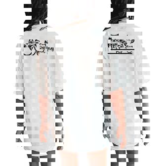 Vintage Owl Family Mid Century Modern Look Top Women's Oversized Comfort T-Shirt Back Print - Monsterry