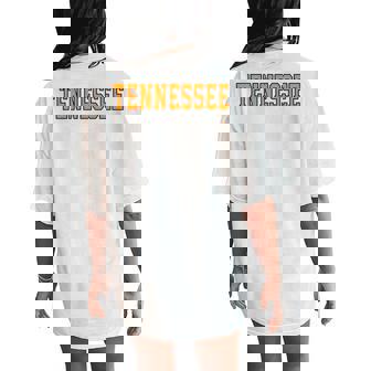 Vintage Tennessee Tennessee Retro Orange Women's Oversized Comfort T-Shirt Back Print | Mazezy