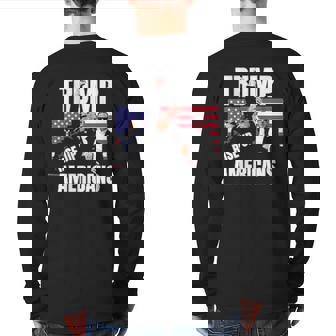 Trump Rise Up Americans Shot T-Shirt Back Print Long Sleeve T-shirt | Seseable UK