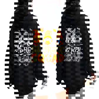 1St Grade Squad Gnome Leopard Thanksgiving Teacher Boy Girl Women Oversized Hoodie Back Print - Monsterry