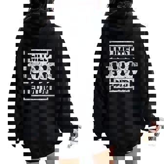 44 Cumpleaños Hombres 44 Años Retro Es Nacidos En 1980 Women Oversized Hoodie Back Print - Regaloses