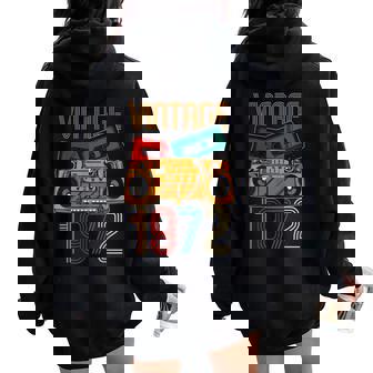 50 Cumpleaños Hombre 50 Añosintage 1972 Women Oversized Hoodie Back Print - Regaloses