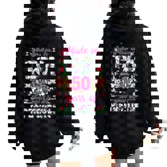 50 Years Old 50Th Birthday Girls Made In 1974 Women Oversized Hoodie Back Print - Thegiftio UK