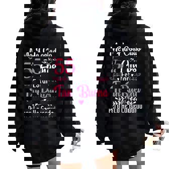 55 Años Regalo De Cumpleaños Hecha En 1968 55 Años Women Oversized Hoodie Back Print - Regaloses