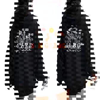 5Th Grade Teacher Wildflower Floral Back To School Women Oversized Hoodie Back Print - Thegiftio UK
