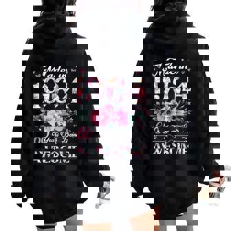 60 Year Old Made In 1964 Floral 60Th Birthday Women Women Oversized Hoodie Back Print - Thegiftio UK