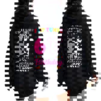 6Th Birthday Cheerleading Girl 6 Year Old Cheerleader Women Oversized Hoodie Back Print - Thegiftio