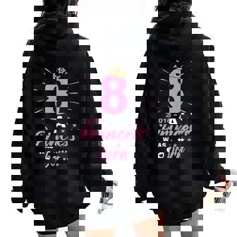 8 Birthday A Princess Was Born Vintage 2016 Girl Birthday Women Oversized Hoodie Back Print | Seseable UK