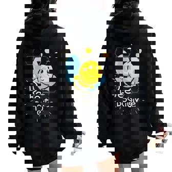 Abeille Mignonne Positive Abeille Jaune Motivation Sweat à capuche oversize pour femme avec imprimé dans le dos - Cadeauxyz