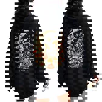 Aesthetic Goblincore And Dark Cottage Core Clothes Mushroom Women Oversized Hoodie Back Print | Mazezy