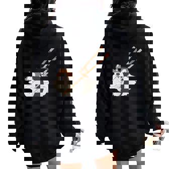 Akita Sushi Dog Sushi Lover Women Oversized Hoodie Back Print - Monsterry