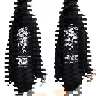 Alexander Hamilton Wrote 51 Essays In 6 Months Vintage Women Oversized Hoodie Back Print - Monsterry