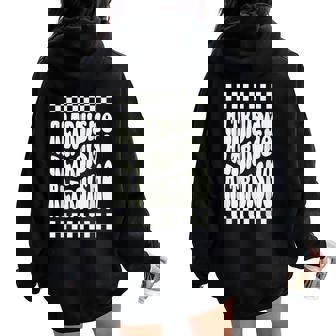 Altruismo Retro Groovy Social Psychology Lover Women Oversized Hoodie Back Print - Thegiftio